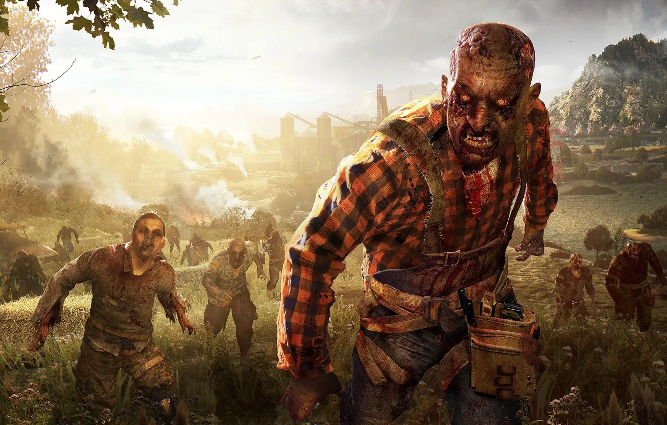 Photo wallpaper zombie, blood, game, undead, biohazard, Dying Light, Dying Light The Following, Dying Light: The Following
