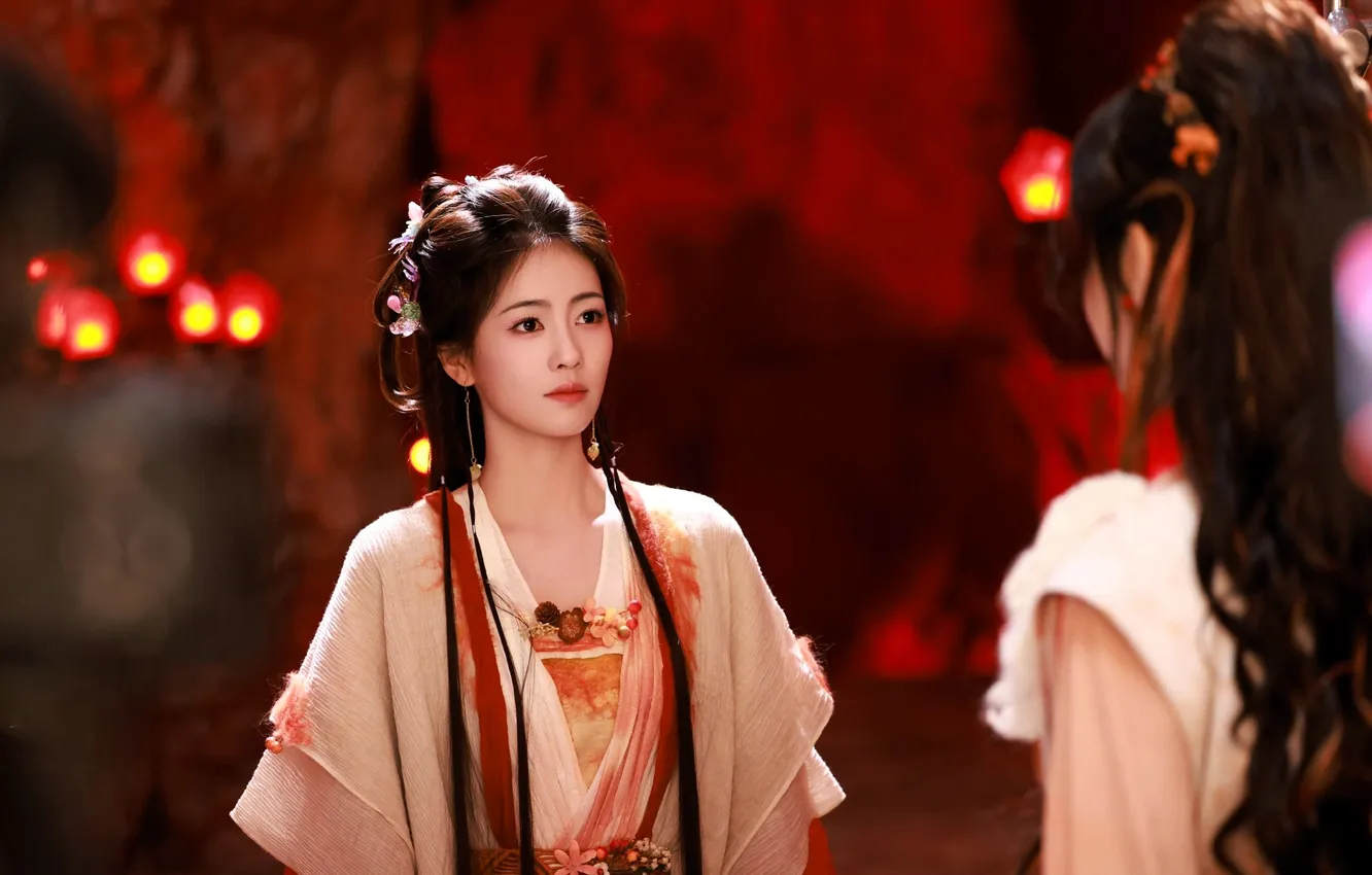 Photo wallpaper girl, candles, China, cave, the series, the conversation, drama, Moonlight Mystique