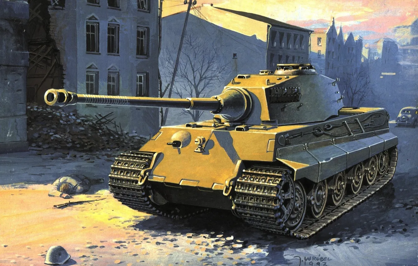 Photo wallpaper figure, tank, Royal tiger, Tiger 2, Tiger 2