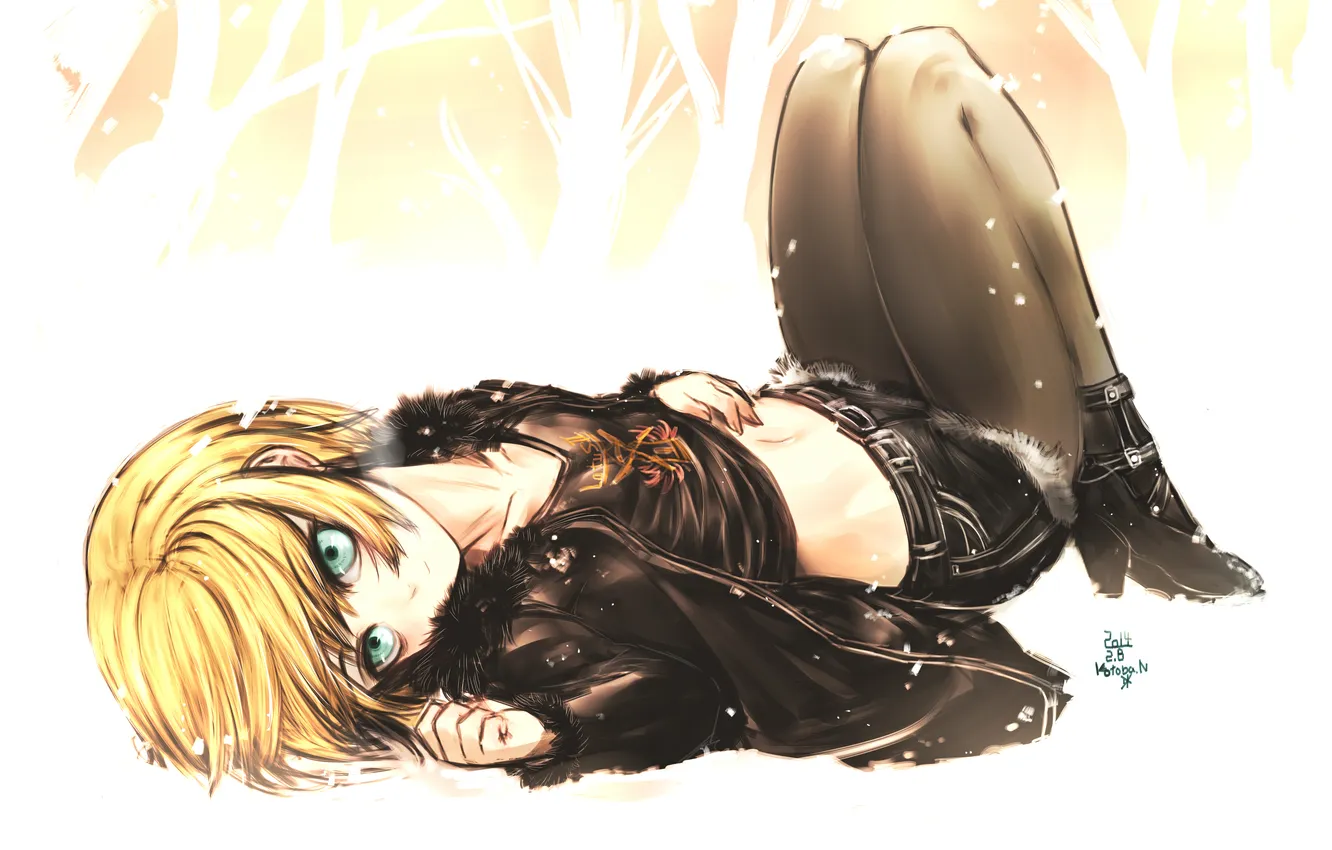 Photo wallpaper girl, anime, art, kotoba noriaki