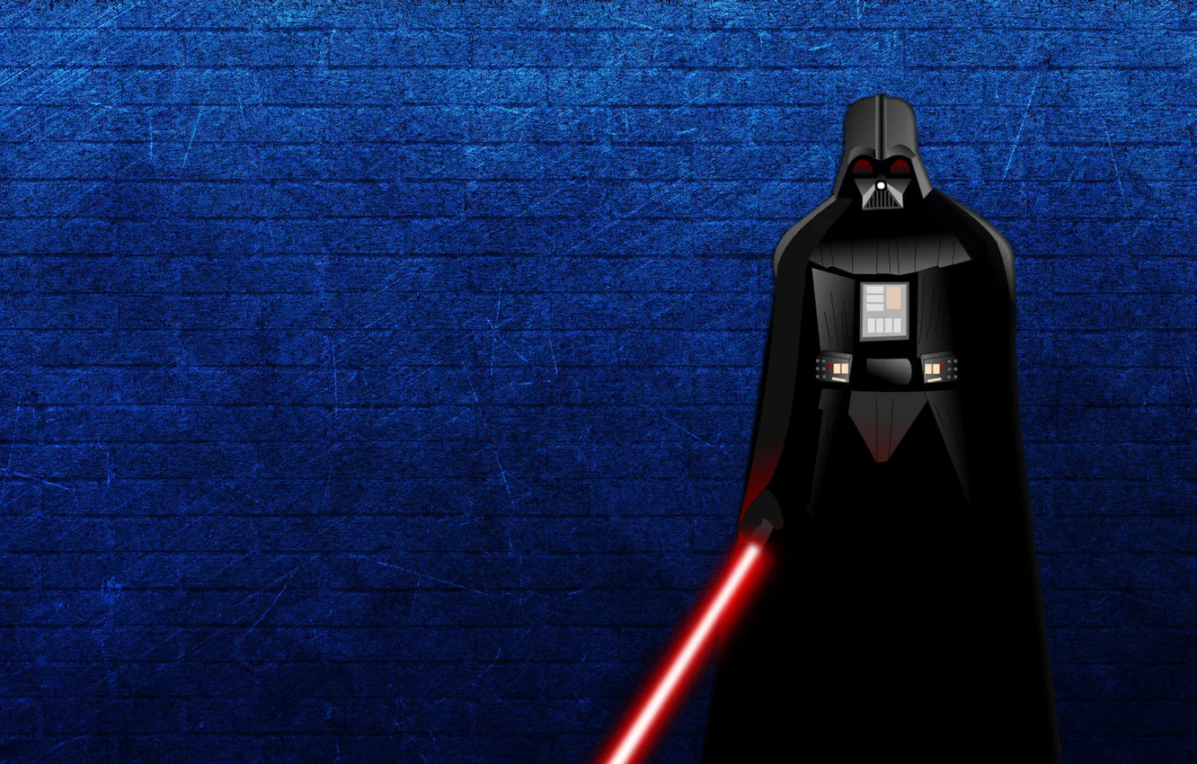 Photo wallpaper strip, Star Wars, star wars, Darth Vader, Darth Vader, laser sword, dark blue background