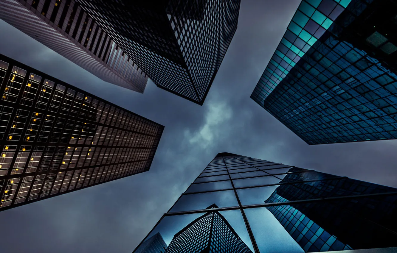 Photo wallpaper the sky, home, skyscrapers