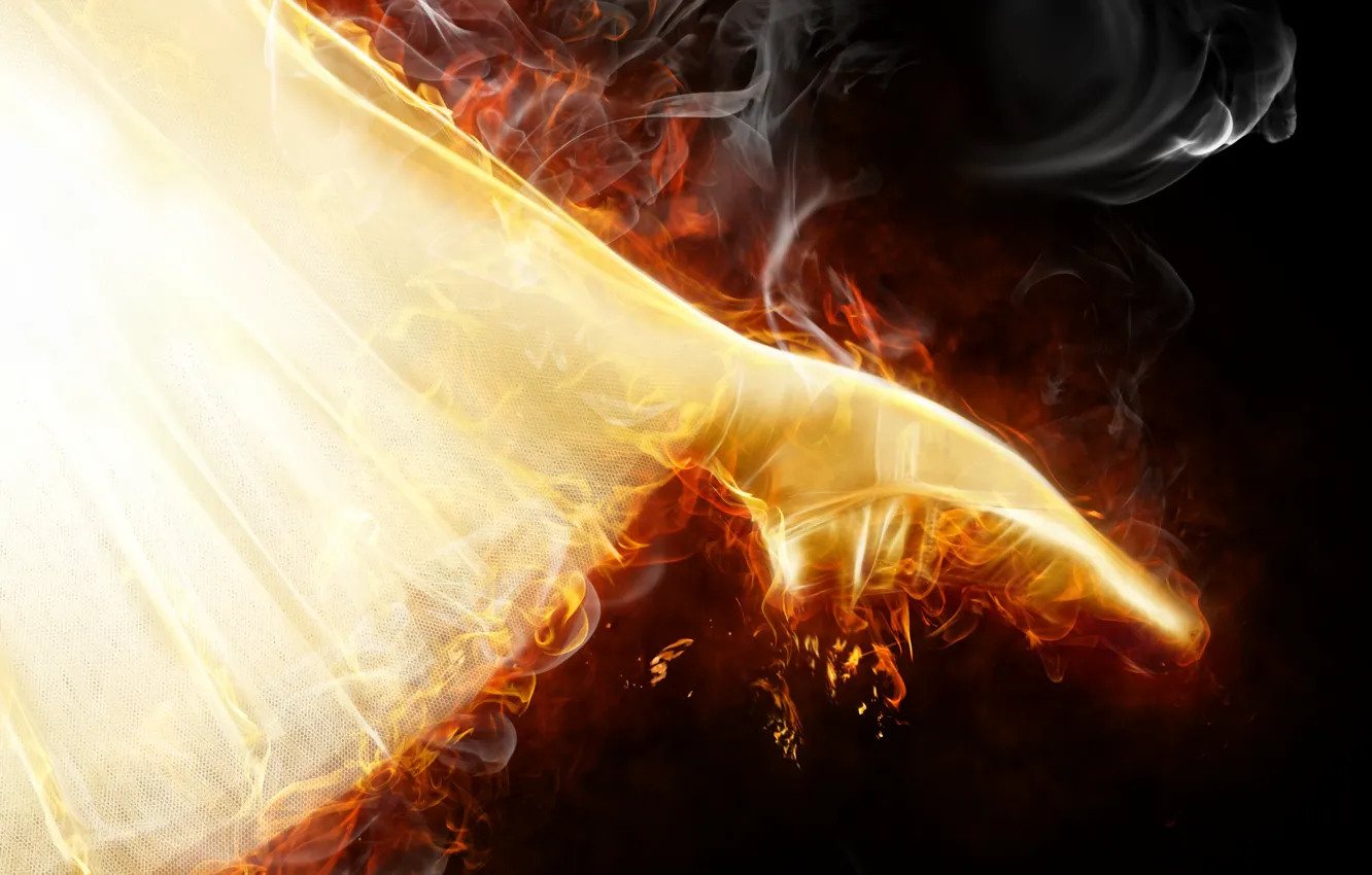 Photo wallpaper abstraction, lights, flames