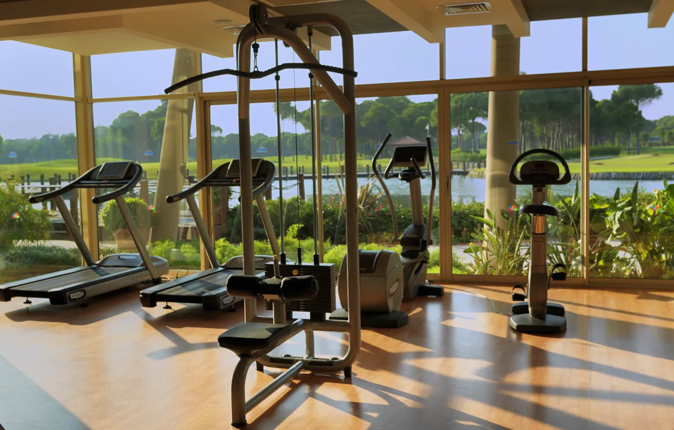 Photo wallpaper the room, trainer, the gym