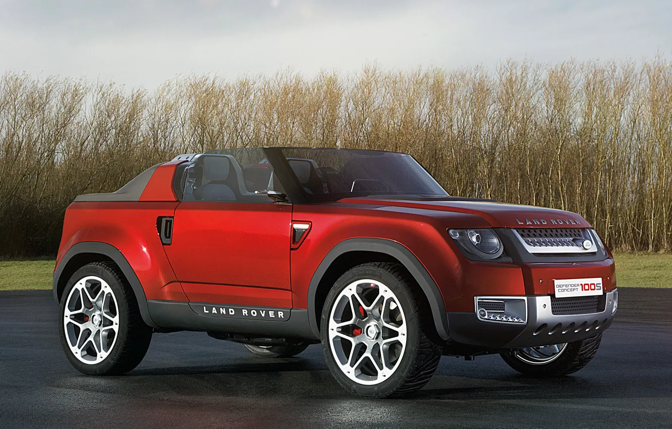 Photo wallpaper auto, Concept, red, jeep, red, Land Rover, Sport, DC100