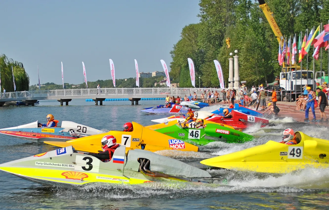 Photo wallpaper race, boat, speed