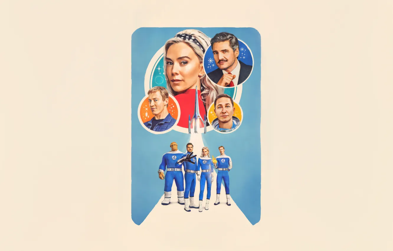 Photo wallpaper background, art, costume, poster, characters, Marvel, comic, Fantastic four