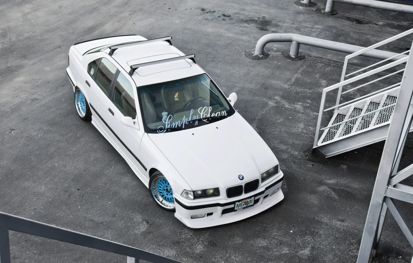 Photo wallpaper asphalt, BMW, BMW, 3 series, E36