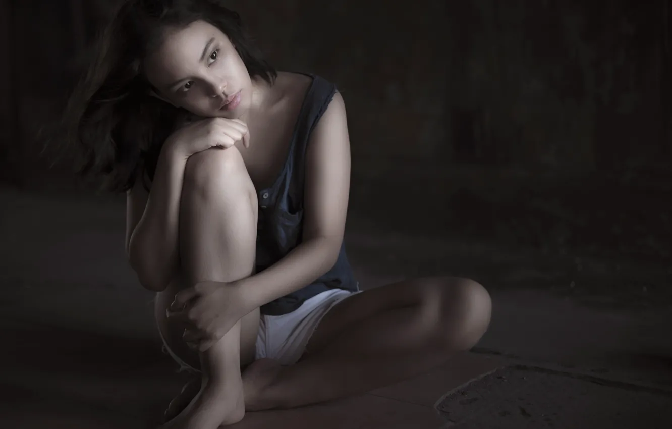 Photo wallpaper look, girl, portrait