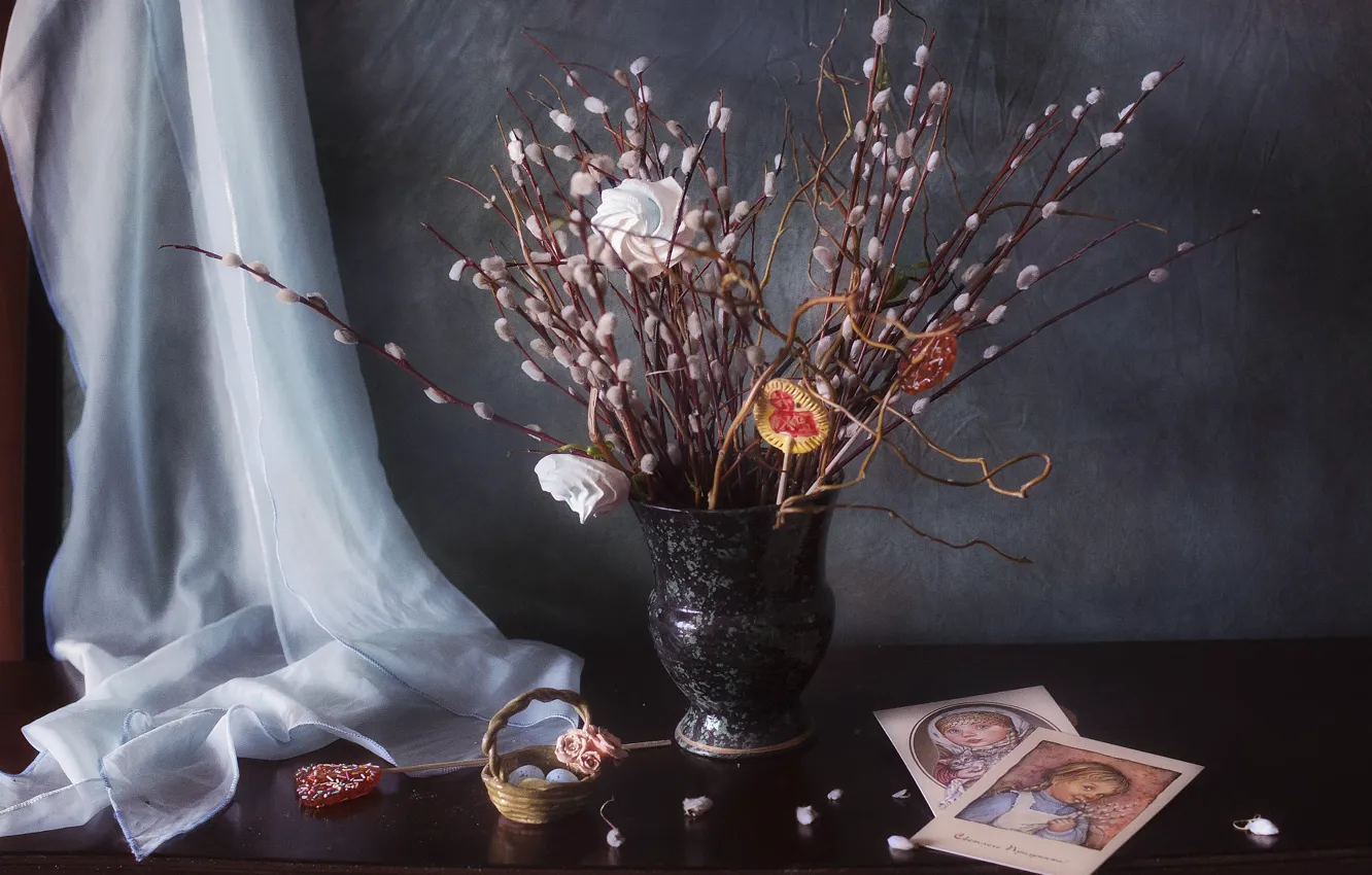 Photo wallpaper candy, still life, Verba, marshmallows