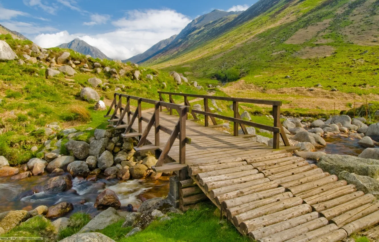 Photo wallpaper road, river, nature