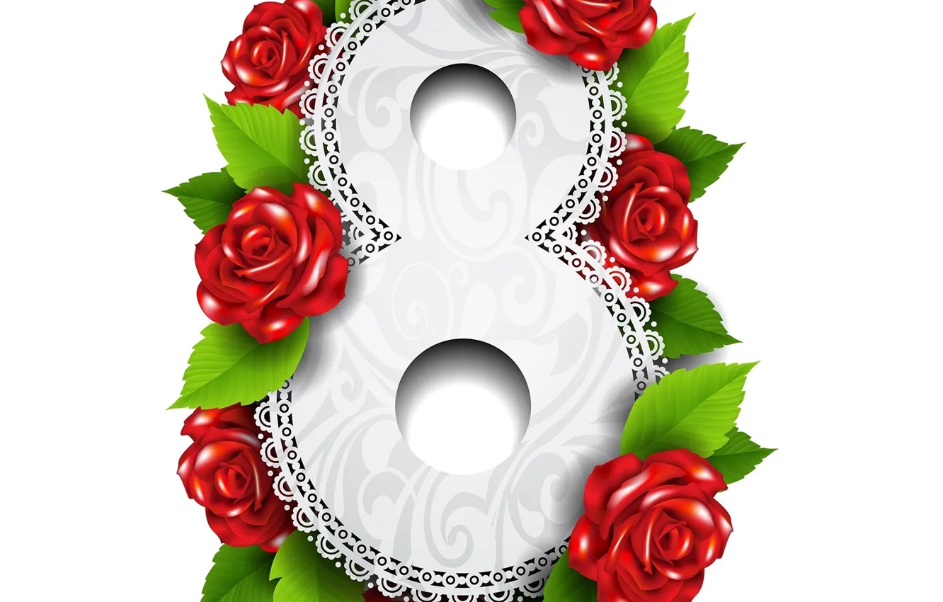 Photo wallpaper roses, spring, March 8, women's day