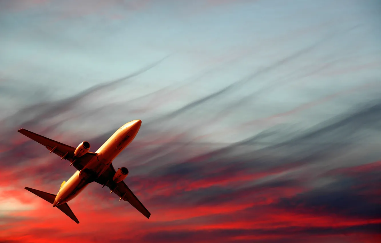 Photo wallpaper sky, aviation, transportation, airplain