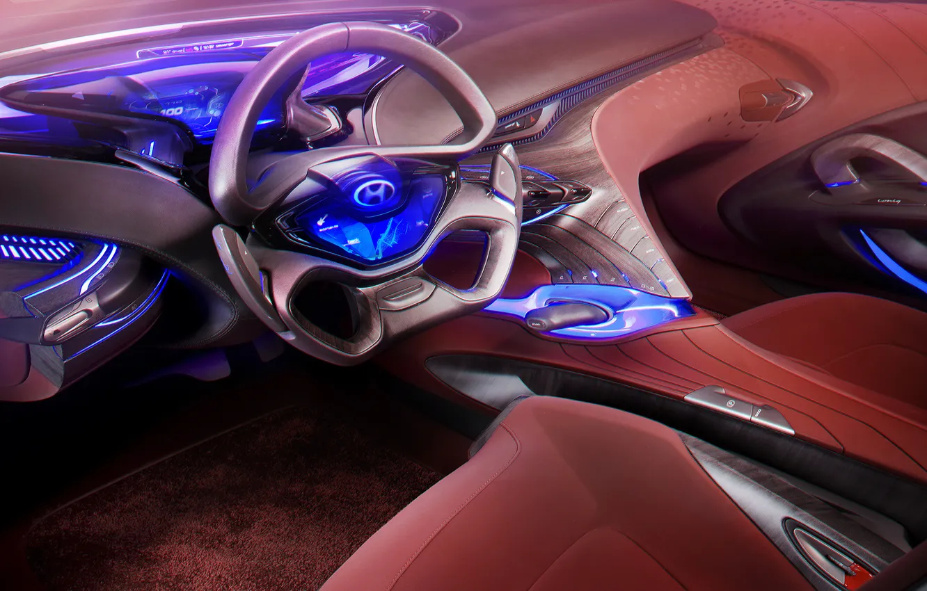 Photo wallpaper Concept, interior, Hyundai, salon, Hyundai, i-oniq