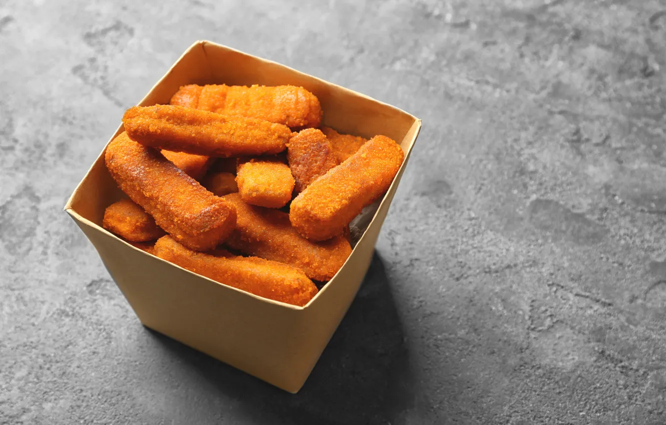 Photo wallpaper box, box, cheese, sticks, snacks, cheese sticks, crispy