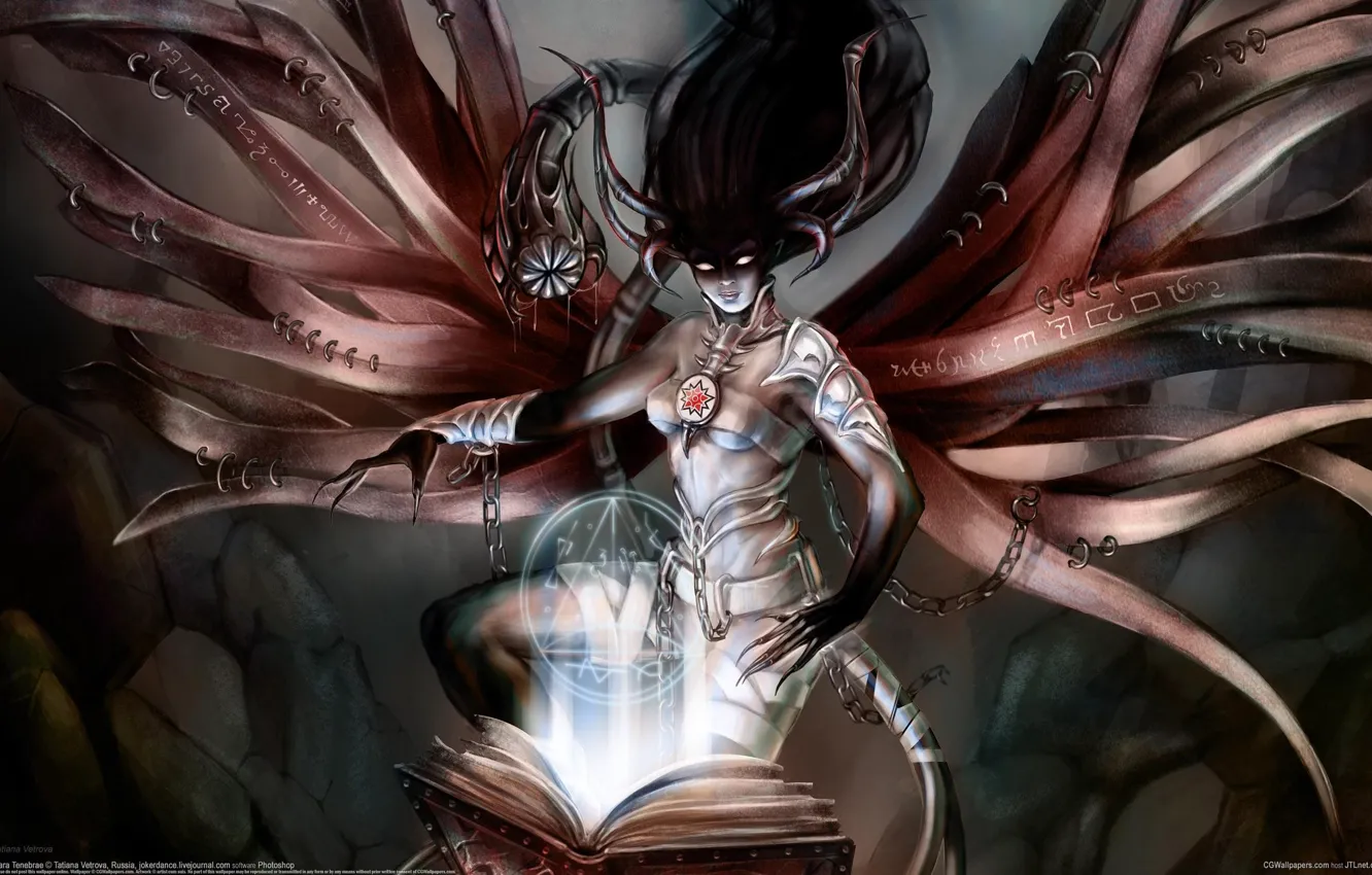 Photo wallpaper magic, being, book, witch, the witch, Tatiana Vetrova