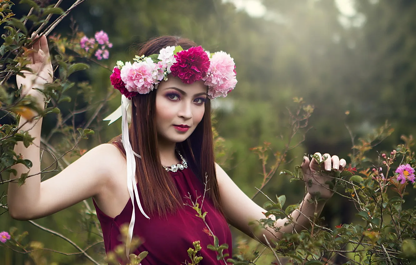 Photo wallpaper look, girl, background