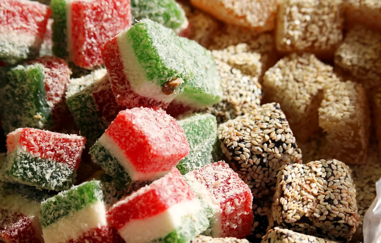 Photo wallpaper sweet, marmalade, sweets, candy, Turkish