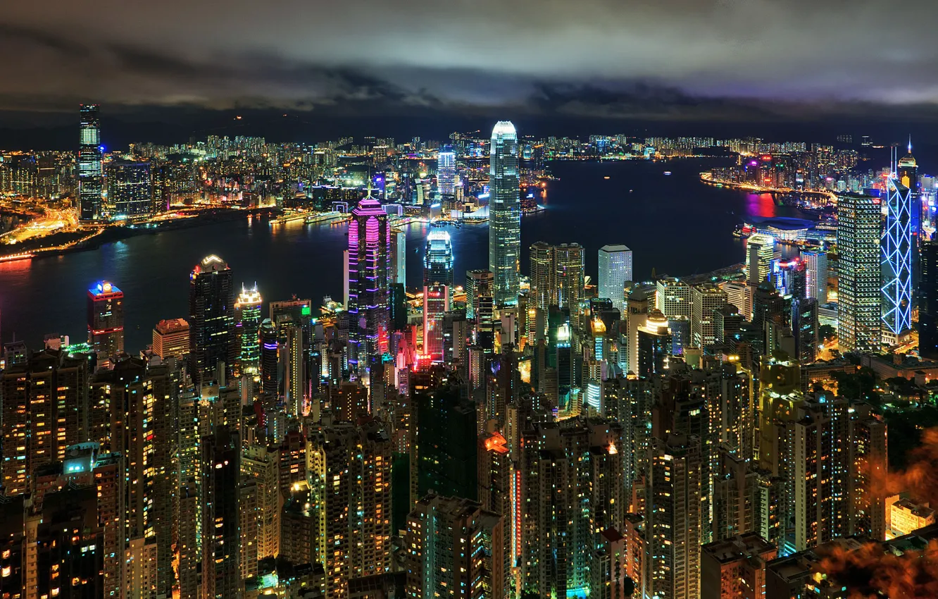 Photo wallpaper city, wallpaper, hongkong
