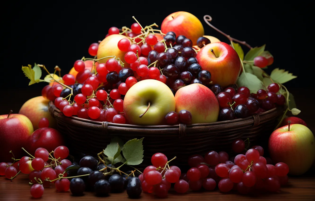 Photo wallpaper berries, fruit, still life