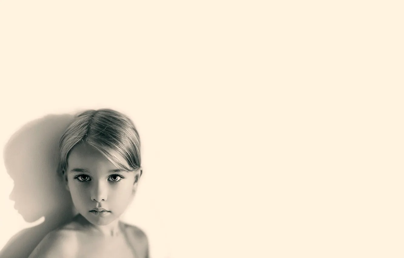 Photo wallpaper portrait, shadow, girl