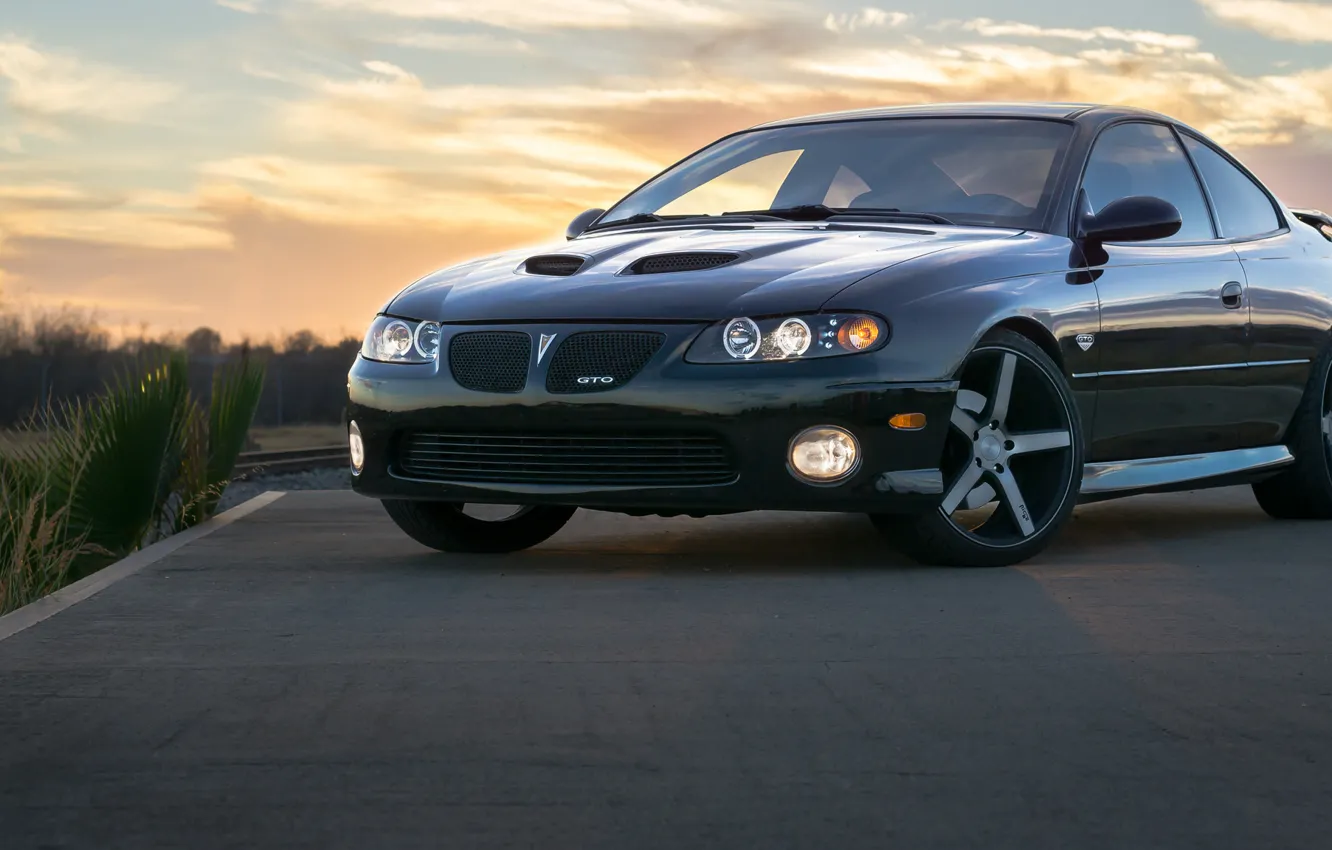 Photo wallpaper Black, Pontiac, GTO