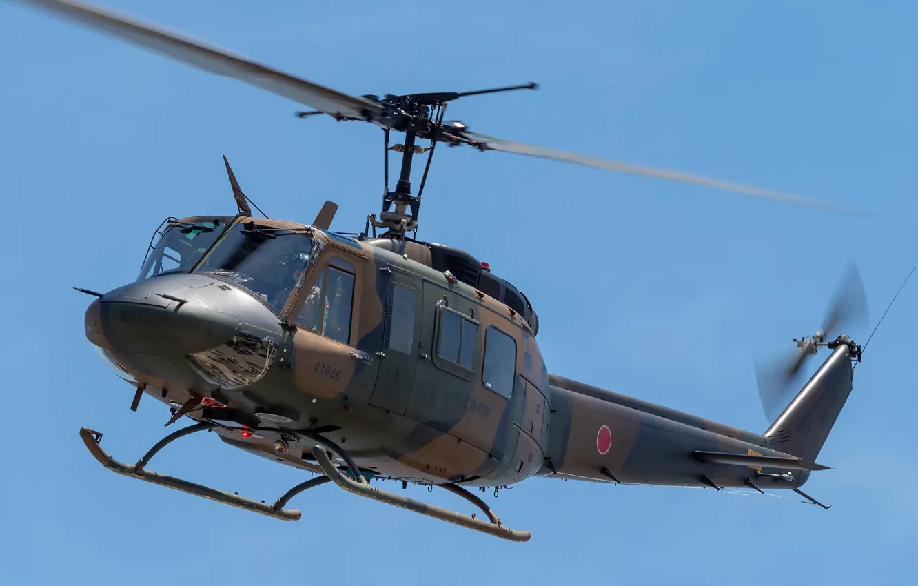 Photo wallpaper Mohawk, multi-purpose helicopter, UH-1J