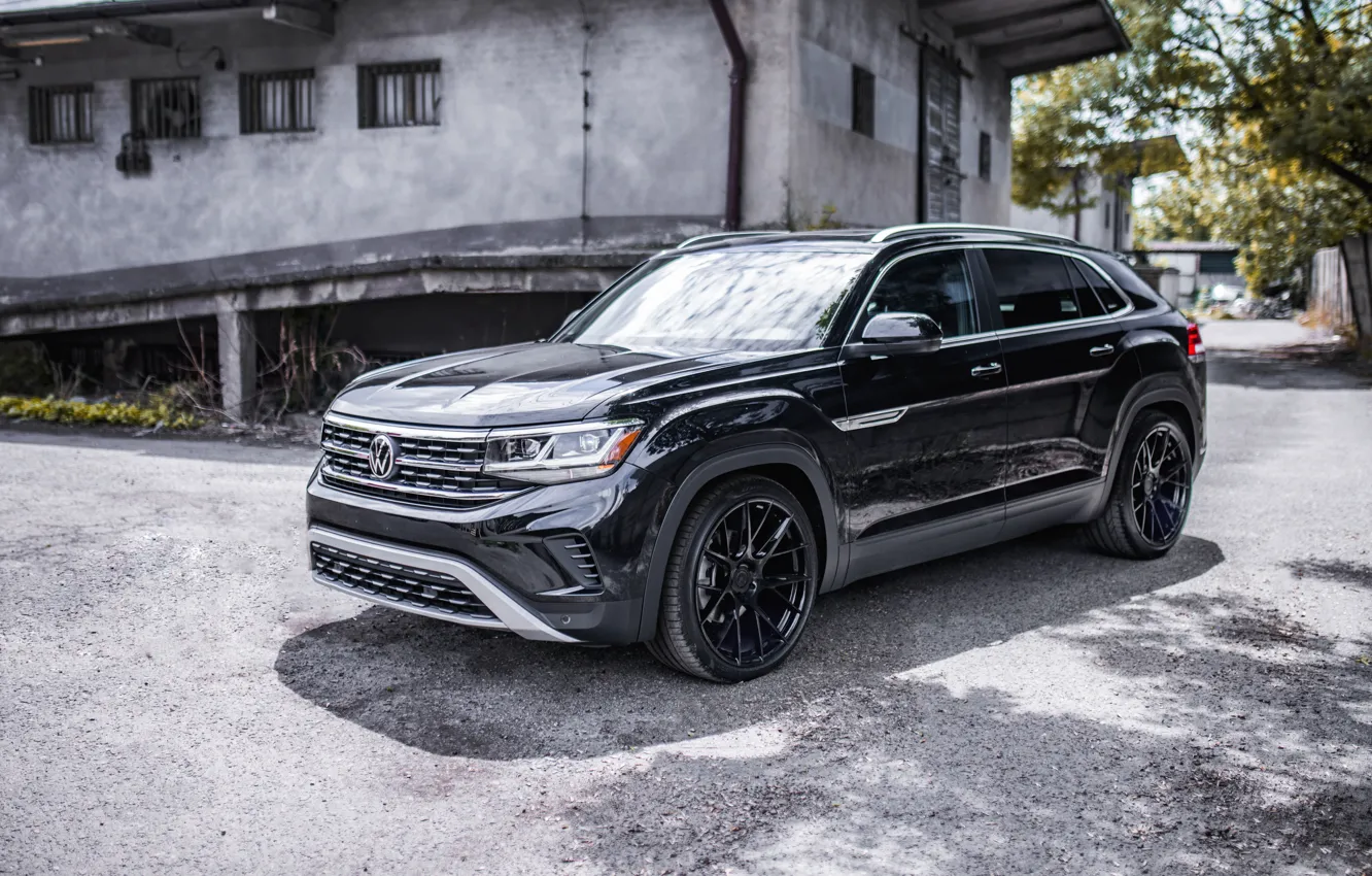 Photo wallpaper Volkswagen, black, Atlas, JR Wheels, Volkswagen Atlas