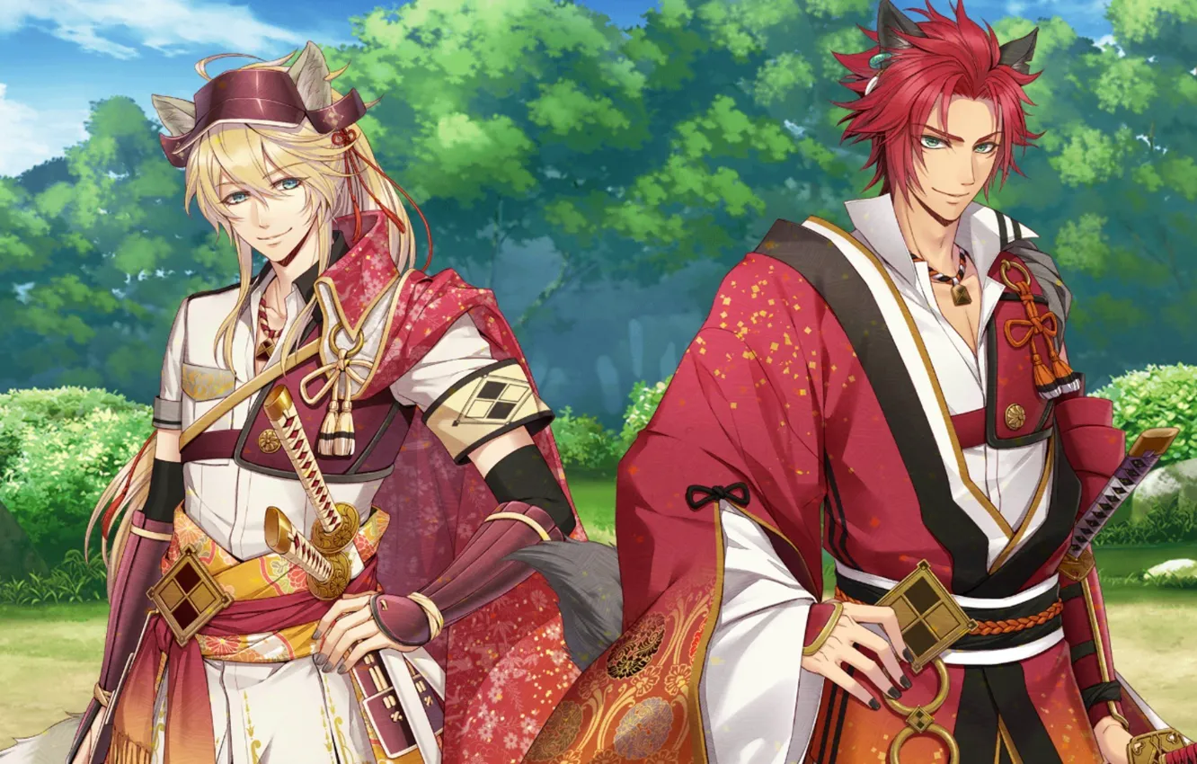 Photo wallpaper sword, game, war, anime, katana, ken, wolf, vampire