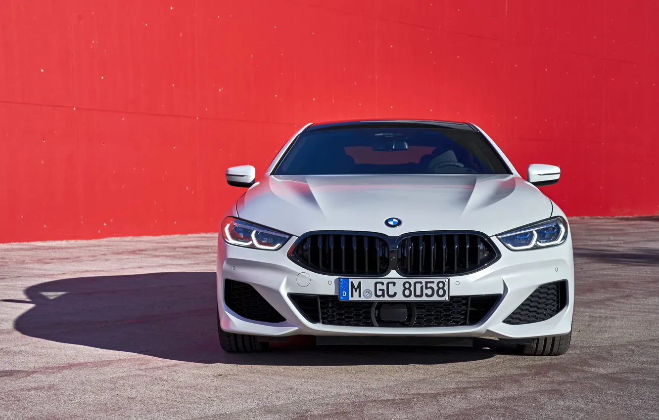 Photo wallpaper white, wall, coupe, shadow, BMW, Gran Coupe, 840i, 8-Series