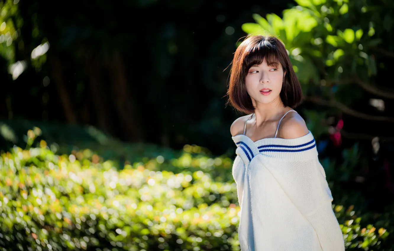 Photo wallpaper girl, Asian, cutie