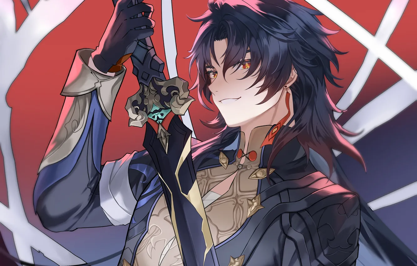 Photo wallpaper sword, guy, Honkai: Star Rail