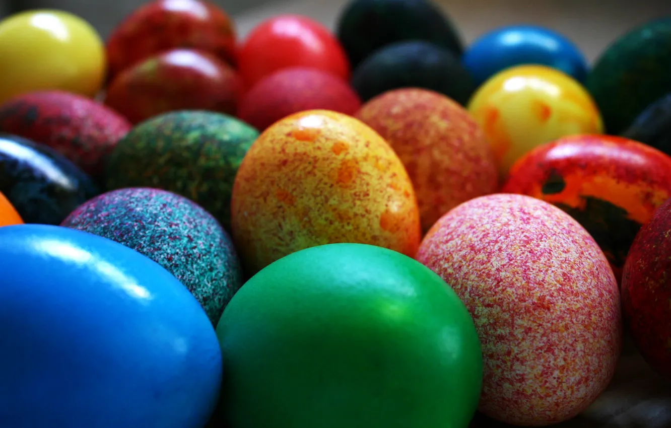 Photo wallpaper color, paint, eggs, Easter