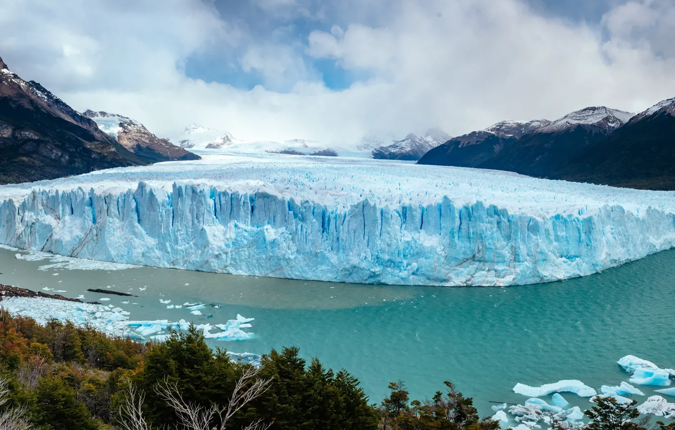 Photo wallpaper mountains, photo, glacier, Argentina, Perito Moreno