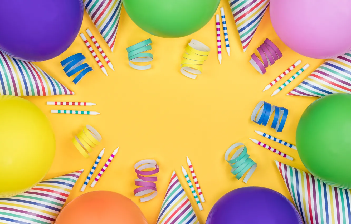 Photo wallpaper birthday, holiday, balls