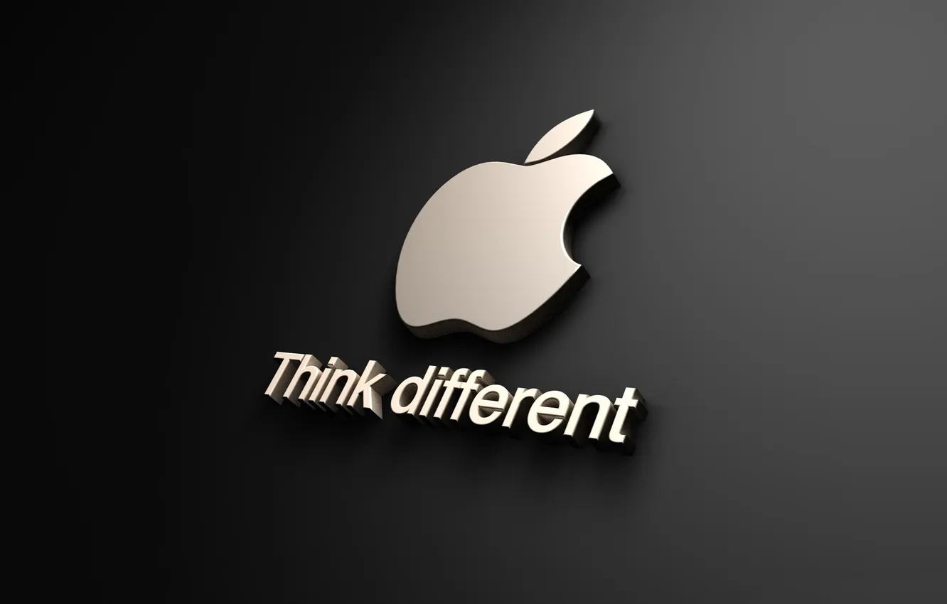 Photo wallpaper the dark background, Apple, Think Different, Apple
