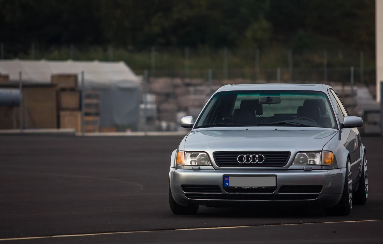 Photo wallpaper Audi, Classic, Silver, URS6, Oldschool