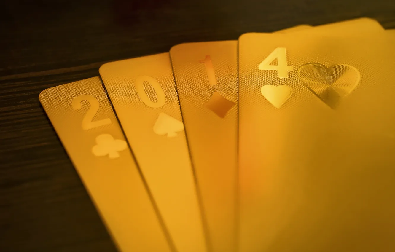 Photo wallpaper card, gold, the game, New year, poker, luxury, 2014