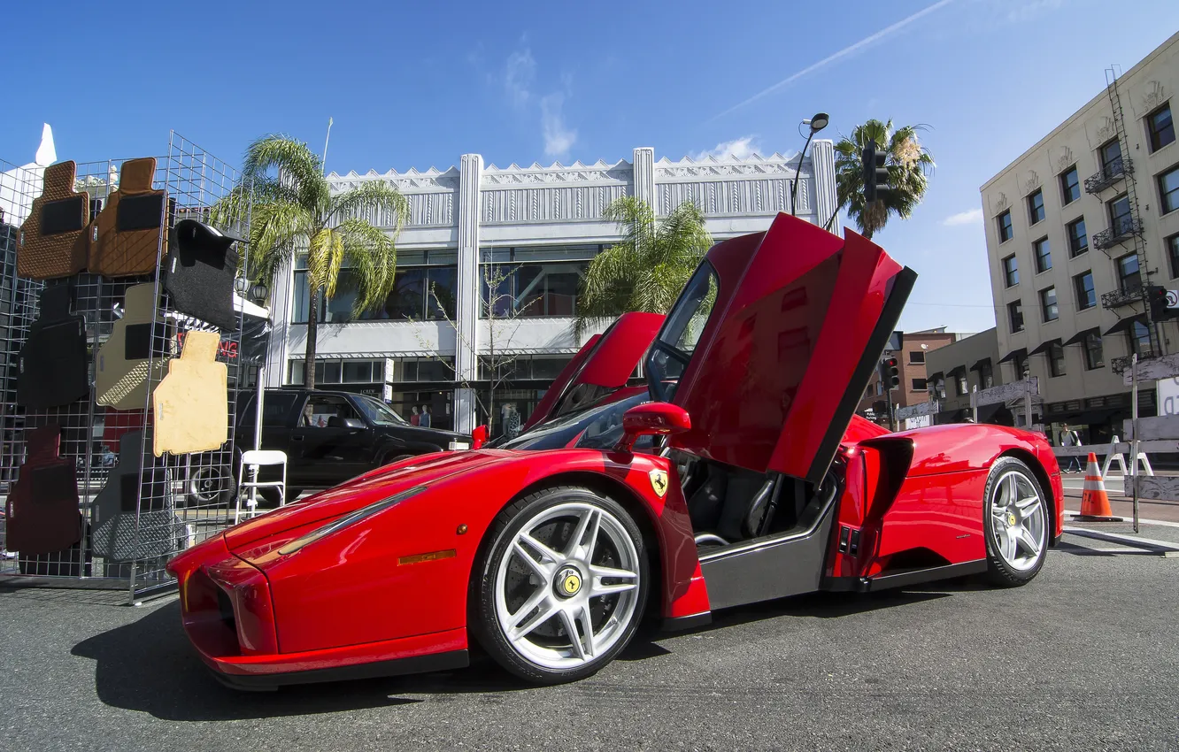 Photo wallpaper red, Ferrari, supercar, Enzo Ferrari