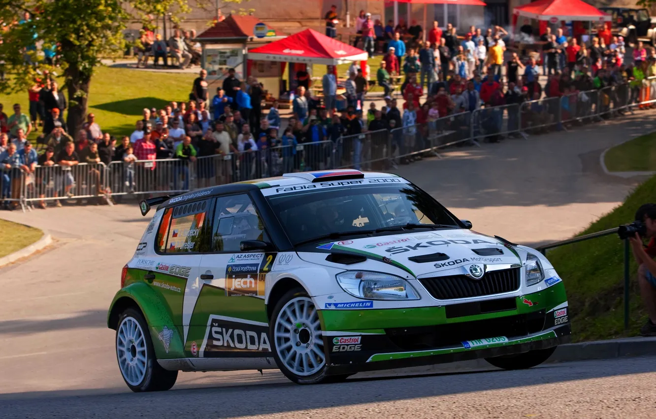 Photo wallpaper machine, auto, race, people, WRC, fans, Rally, Rally