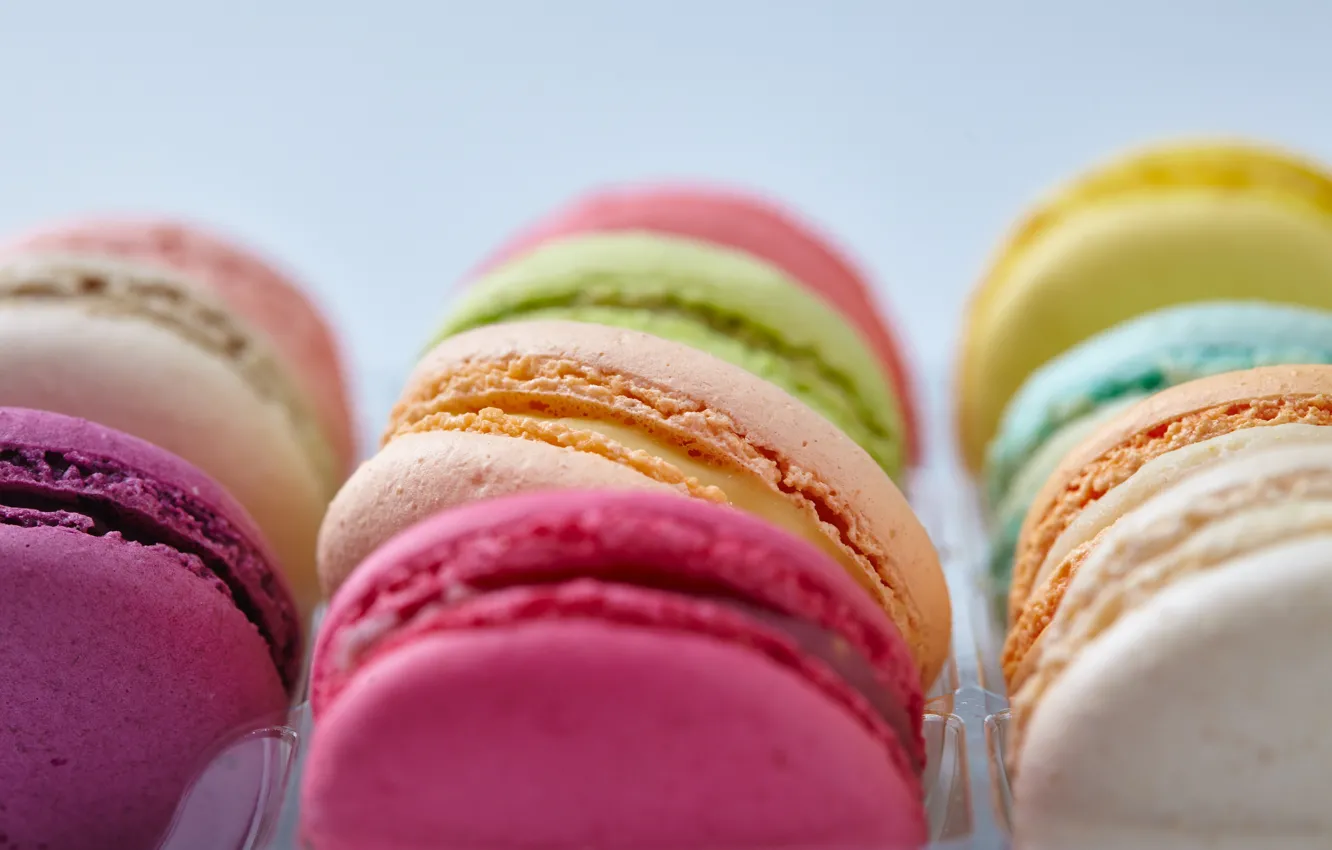 Photo wallpaper colorful, dessert, sweet, sweet, dessert, cookies, macaron, almond