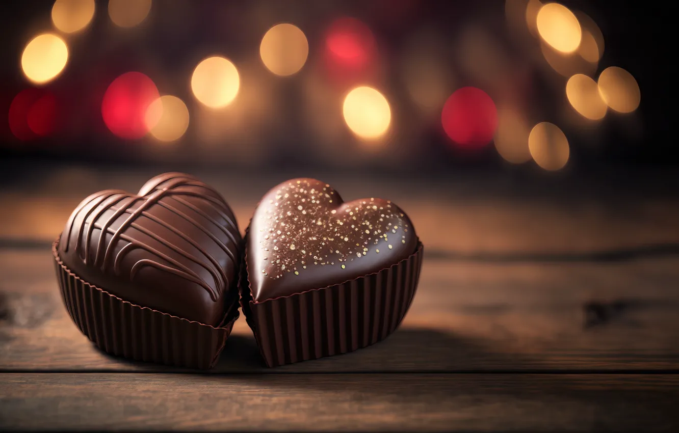 Photo wallpaper light, love, lights, holiday, heart, Board, graphics, Shine