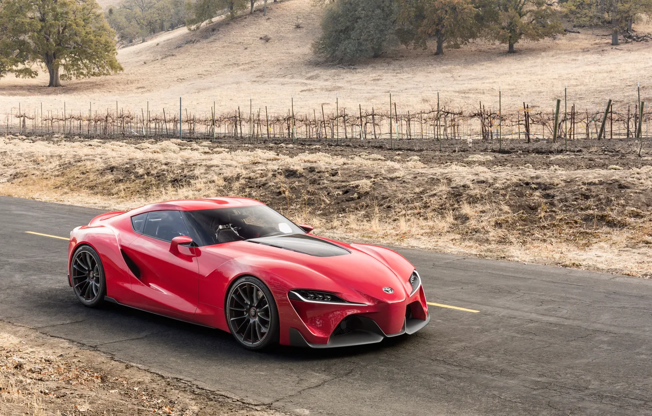 Photo wallpaper auto, Concept, red, the concept, Toyota, beauty, Toyota, FT-1