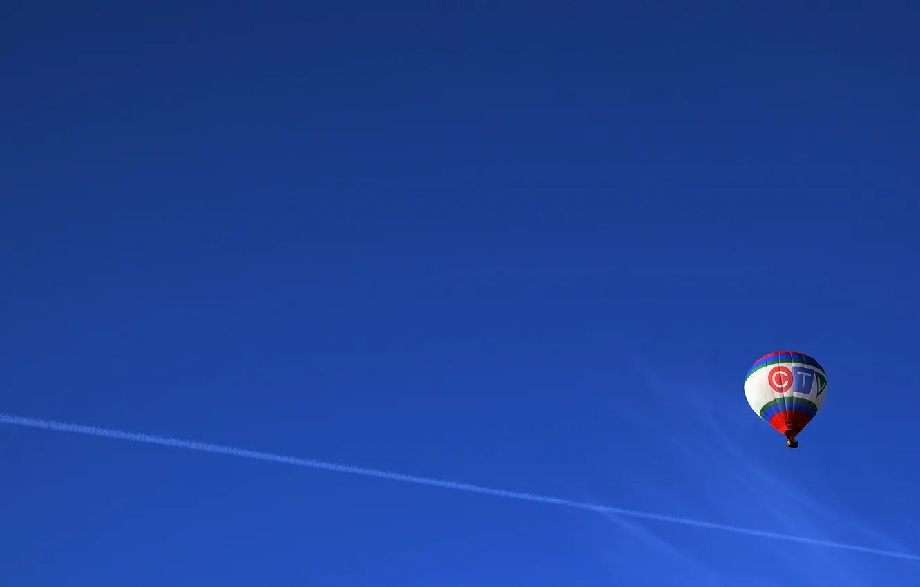 Photo wallpaper the sky, balloon, sport