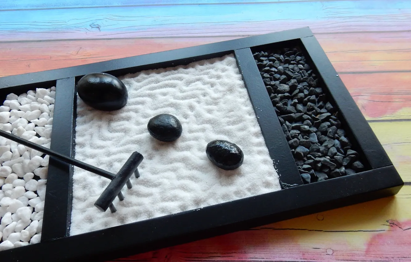 Photo wallpaper фон background, HD wallpapers, decoration, widescreen, fullscree, the background is multicolored, rock garden table, japanese …