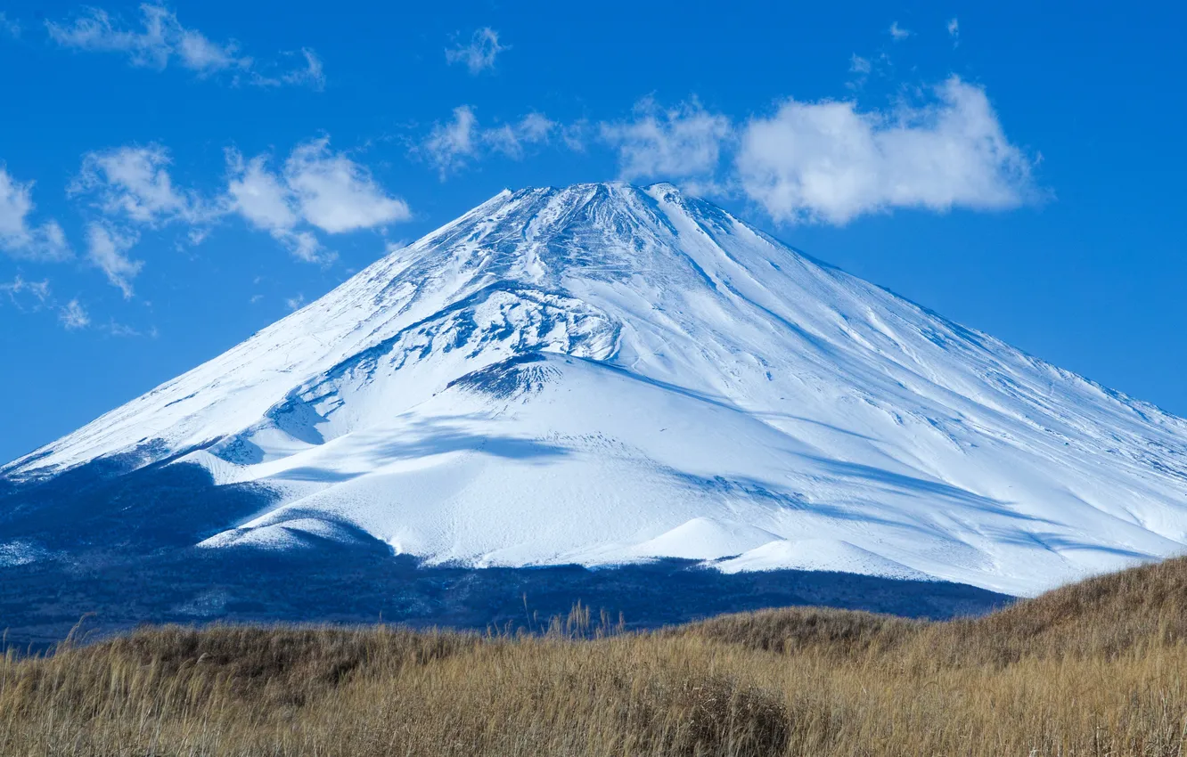 Photo wallpaper landscape, mountain, the volcano, Japan, Fuji