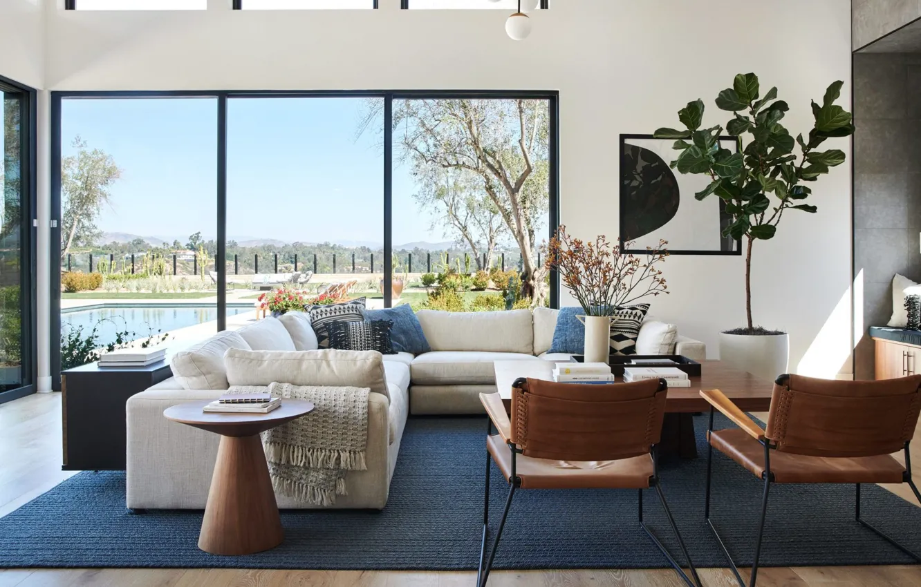 Photo wallpaper comfort, room, interior, living room, Santa Fe, Boho Modern, by Bobby Berk
