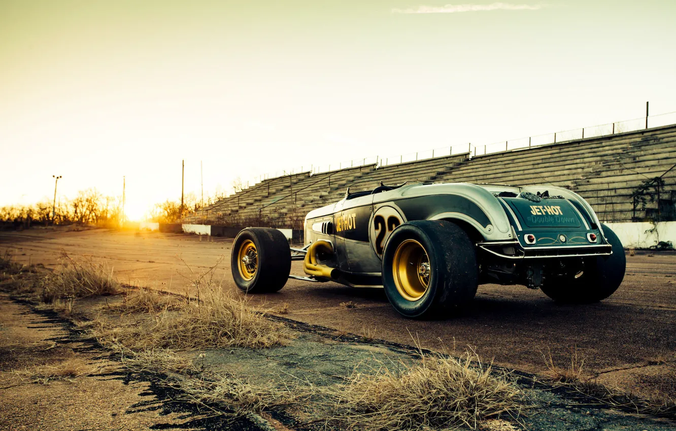 Photo wallpaper Ford, Race, American, Hot rod, Speedway, '32, FULLER MOTO, Jet-hot