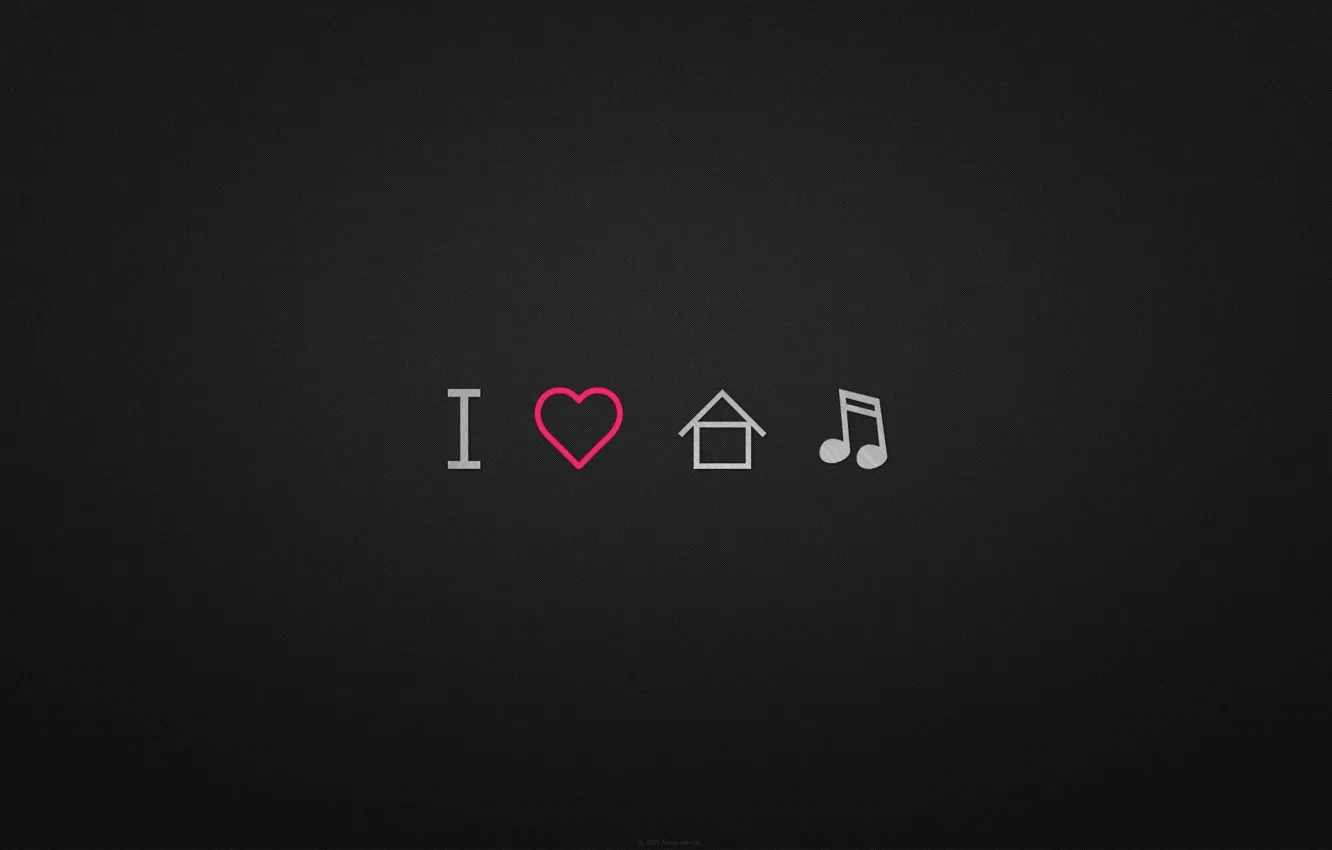Photo wallpaper music, love, house