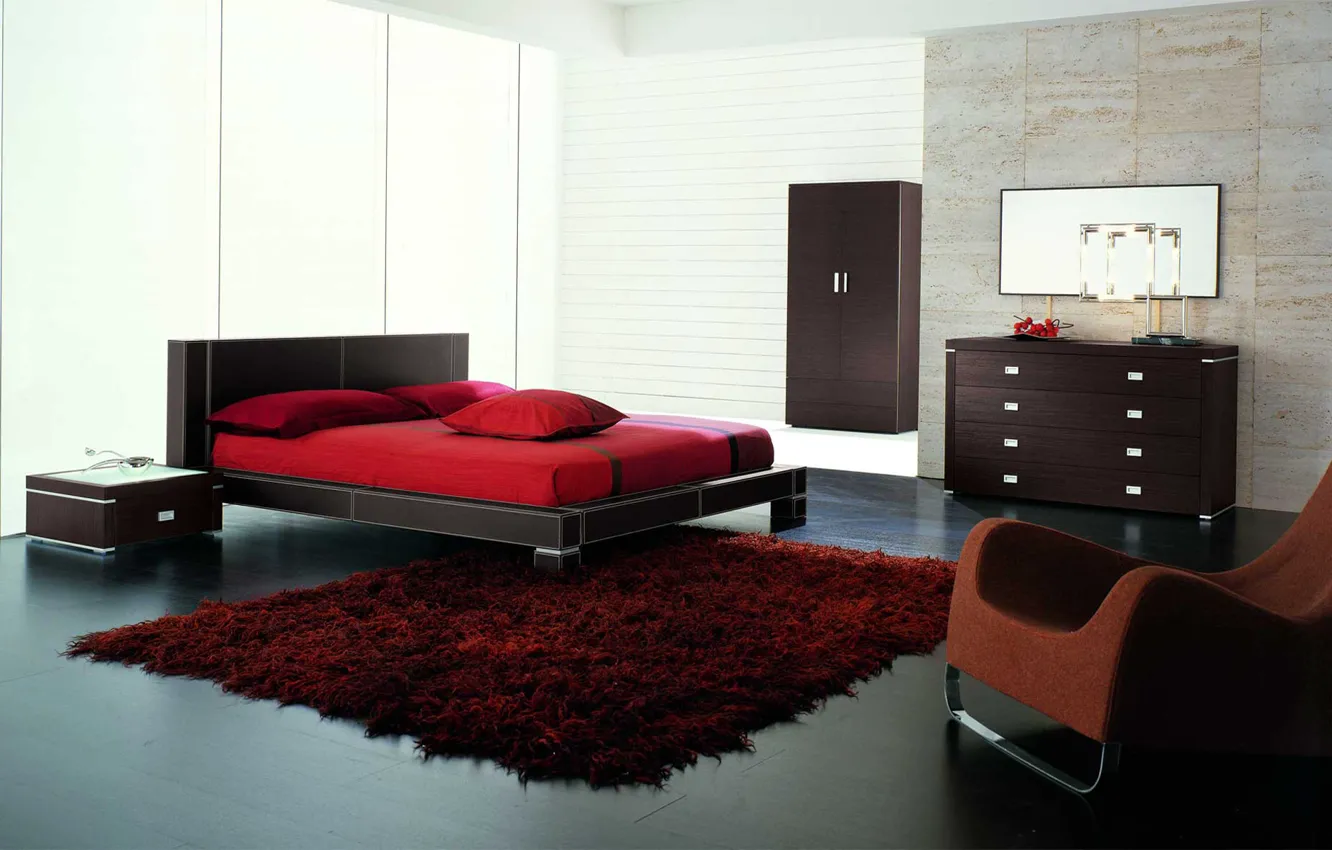 Photo wallpaper room, sofa, bed, interior